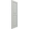 image15quotW x 36quotH True Fit PVC Two Equal Raised Panel Shutters Hailstorm Gray Per Pair  Hardware Not Included