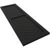 image15quotW x 36quotH True Fit PVC Two Panel Chevron Modern Style Fixed Mount Shutters Black Per Pair  Hardware Not Included