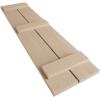 imageEkena Millwork 11 12quotW x 62quotH Rustic Two Board Spaced BoardnBatten Rough Cedar Faux Wood Shutters Per Pair Primed Tan