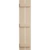 imageEkena Millwork 11 12quotW x 62quotH Rustic Two Board Spaced BoardnBatten Rough Cedar Faux Wood Shutters Per Pair Primed Tan