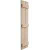 imageEkena Millwork 11 12quotW x 62quotH Rustic Two Board Spaced BoardnBatten Rough Cedar Faux Wood Shutters Per Pair Primed Tan