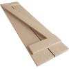 imageEkena Millwork 11 12quotW x 66quotH Rustic Two Board Spaced BoardnBatten Rough Cedar Faux Wood Shutters wZBoard Per Pair Primed Tan