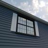 imageEkena Millwork 11quotW x 52quotH Rustic Two Board Joined BoardnBatten Rough Cedar Faux Wood Shutters wNo Batten Per Pair Primed Tan