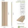 imageEkena Millwork 11quotW x 52quotH Rustic Two Board Joined BoardnBatten Rough Cedar Faux Wood Shutters wNo Batten Per Pair Primed Tan