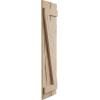 imageEkena Millwork 11quotW x 66quotH Rustic Two Board Joined BoardnBatten Rough Cedar Faux Wood Shutters wZBoard Per Pair Primed TanHand Hewn