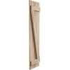 imageEkena Millwork 11quotW x 66quotH Rustic Two Board Joined BoardnBatten Rough Cedar Faux Wood Shutters wZBoard Per Pair Primed TanRiverwood
