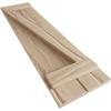 imageEkena Millwork 11quotW x 66quotH Rustic Two Board Joined BoardnBatten Rough Cedar Faux Wood Shutters wZBoard Per Pair Primed TanRiverwood