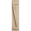 imageEkena Millwork 11quotW x 66quotH Rustic Two Board Joined BoardnBatten Rough Cedar Faux Wood Shutters wZBoard Per Pair Primed TanRiverwood