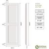 imageEkena Millwork 15quotW x 36quotH True Fit PVC Two Equal Flat Panel Shutters Black Per Pair  Hardware Not Included