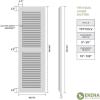 imageEkena Millwork 15quotW x 36quotH True Fit PVC Two Equal Louver Shutters Black Per Pair  Hardware Not Included