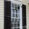 imageEkena Millwork 15quotW x 36quotH True Fit PVC Two Equal Louver Shutters Black Per Pair  Hardware Not Included