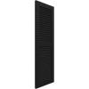 imageEkena Millwork 15quotW x 36quotH True Fit PVC Two Equal Louver Shutters Black Per Pair  Hardware Not Included