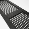 imageEkena Millwork Lifetime Vinyl LL1S12X02500BL Standard Cathedral Top Center Mullion Open Louver Vinyl Shutters wInstallation ShutterLoks ampamp Matching Screws Per Pair 12quotW x 25quotH Black