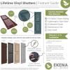 imageEkena Millwork Lifetime Vinyl LL1S14X02500BL Standard Cathedral Top Center Mullion Open Louver Vinyl Shutters wInstallation ShutterLoks ampamp Matching Screws Per Pair 14 12quotW x 25quotH Black