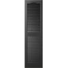 imageEkena Millwork Lifetime Vinyl LL1S14X02500BL Standard Cathedral Top Center Mullion Open Louver Vinyl Shutters wInstallation ShutterLoks ampamp Matching Screws Per Pair 14 12quotW x 25quotH Black