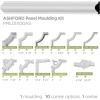 imageEkena Millwork PML01X00ASCASE4 Ashford Smooth 4Pack Panel Moulding 1 58quotH x 12quotP x 94 12quotL Primed4 Pack of Panel Moulding