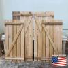 imageEkena Millwork RBF06S11X053RWR TimberCraft Two 5 38quot Boards Framed BoardnBatten Rustic Wood Shutters Per Pair 10 34quotW x 53quotH Rough Sawn Western Red Cedar