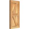 imageEkena Millwork RBF06Z11X023RWR TimberCraft Two 5 38quot Boards Framed BoardnBatten wZBar Rustic Wood Shutters Per Pair 10 34quotW x 23quotH Rough Sawn Western Red Cedar
