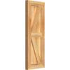 imageEkena Millwork RBF06Z11X030RWR TimberCraft Two 5 38quot Boards Framed BoardnBatten wZBar Rustic Wood Shutters Per Pair 10 34quotW x 30quotH Rough Sawn Western Red Cedar