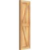 imageEkena Millwork RBF06Z11X037RWR TimberCraft Two 5 38quot Boards Framed BoardnBatten wZBar Rustic Wood Shutters Per Pair 10 34quotW x 37quotH Rough Sawn Western Red Cedar