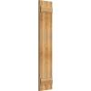 imageEkena Millwork RBJ06S11X052RWR TimberCraft Two 5 38quot Boards Joined BoardnBatten Rustic Wood Shutters Per Pair 10 34quotW x 52quotH Rough Sawn Western Red Cedar