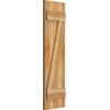 imageEkena Millwork RBJ06Z11X038RWR TimberCraft Two 5 38quot Boards Joined BoardnBatten wZBar Rustic Wood Shutters Per Pair 10 34quotW x 38quotH Rough Sawn Western Red Cedar