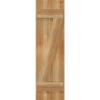 imageEkena Millwork RBJ06Z11X038RWR TimberCraft Two 5 38quot Boards Joined BoardnBatten wZBar Rustic Wood Shutters Per Pair 10 34quotW x 38quotH Rough Sawn Western Red Cedar