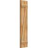 imageEkena Millwork RBJ06Z11X048RWR TimberCraft Two 5 38quot Boards Joined BoardnBatten wZBar Rustic Wood Shutters Per Pair 10 34quotW x 48quotH Rough Sawn Western Red Cedar