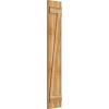 imageEkena Millwork RBJ06Z11X059RWR TimberCraft Two 5 38quot Boards Joined BoardnBatten wZBar Rustic Wood Shutters Per Pair 10 34quotW x 59quotH Rough Sawn Western Red Cedar