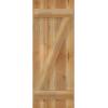 imageEkena Millwork RBJ06Z16X042RWR TimberCraft Three 5 38quot Boards Joined BoardnBatten wZBar Rustic Wood Shutters Per Pair 16 18quotW x 42quotH Rough Sawn Western Red Cedar