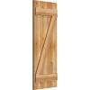 imageEkena Millwork RBJ06Z16X042RWR TimberCraft Three 5 38quot Boards Joined BoardnBatten wZBar Rustic Wood Shutters Per Pair 16 18quotW x 42quotH Rough Sawn Western Red Cedar