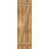 imageEkena Millwork RBJ06Z16X055RWR TimberCraft Three 5 38quot Boards Joined BoardnBatten wZBar Rustic Wood Shutters Per Pair 16 18quotW x 55quotH Rough Sawn Western Red Cedar