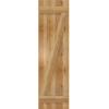 imageEkena Millwork RBJ06Z16X057RWR TimberCraft Three 5 38quot Boards Joined BoardnBatten wZBar Rustic Wood Shutters Per Pair 16 18quotW x 57quotH Rough Sawn Western Red Cedar
