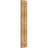 imageEkena Millwork RBS06S11X060RWR TimberCraft Two 5 38quot Boards Spaced BoardnBatten Rustic Wood Shutters Per Pair 11 14quotW x 60quotH Rough Sawn Western Red Cedar