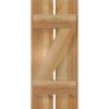 imageEkena Millwork RBS06Z11X026RWR TimberCraft Two 5 38quot Boards Spaced BoardnBatten wZBar Rustic Wood Shutters Per Pair 11 14quotW x 26quotH Rough Sawn Western Red Cedar