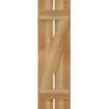 imageEkena Millwork RBS06Z11X038RWR TimberCraft Two 5 38quot Boards Spaced BoardnBatten wZBar Rustic Wood Shutters Per Pair 11 14quotW x 38quotH Rough Sawn Western Red Cedar