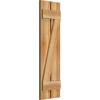imageEkena Millwork RBS06Z11X038RWR TimberCraft Two 5 38quot Boards Spaced BoardnBatten wZBar Rustic Wood Shutters Per Pair 11 14quotW x 38quotH Rough Sawn Western Red Cedar
