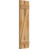 imageEkena Millwork RBS06Z11X040RWR TimberCraft Two 5 38quot Boards Spaced BoardnBatten wZBar Rustic Wood Shutters Per Pair 11 14quotW x 40quotH Rough Sawn Western Red Cedar