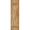 imageEkena Millwork RBS06Z11X040RWR TimberCraft Two 5 38quot Boards Spaced BoardnBatten wZBar Rustic Wood Shutters Per Pair 11 14quotW x 40quotH Rough Sawn Western Red Cedar