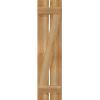 imageEkena Millwork RBS06Z11X047RWR TimberCraft Two 5 38quot Boards Spaced BoardnBatten wZBar Rustic Wood Shutters Per Pair 11 14quotW x 47quotH Rough Sawn Western Red Cedar