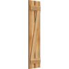 imageEkena Millwork RBS06Z11X047RWR TimberCraft Two 5 38quot Boards Spaced BoardnBatten wZBar Rustic Wood Shutters Per Pair 11 14quotW x 47quotH Rough Sawn Western Red Cedar