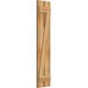 imageEkena Millwork RBS06Z11X051RWR TimberCraft Two 5 38quot Boards Spaced BoardnBatten wZBar Rustic Wood Shutters Per Pair 11 14quotW x 51quotH Rough Sawn Western Red Cedar