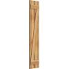 imageEkena Millwork RBS06Z11X056RWR TimberCraft Two 5 38quot Boards Spaced BoardnBatten wZBar Rustic Wood Shutters Per Pair 11 14quotW x 56quotH Rough Sawn Western Red Cedar