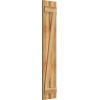imageEkena Millwork RBS06Z11X059RWR TimberCraft Two 5 38quot Boards Spaced BoardnBatten wZBar Rustic Wood Shutters Per Pair 11 14quotW x 59quotH Rough Sawn Western Red Cedar