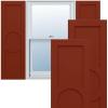 image12quotW x 37quotH True Fit PVC Center Circle Arts ampamp Crafts Fixed Mount Shutters Pepper Red Per Pair  Hardware Not Included