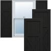 image15quotW x 36quotH True Fit PVC Center XBoard Farmhouse Fixed Mount Shutters Black Per Pair  Hardware Not Included