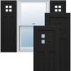 image15quotW x 36quotH True Fit PVC San Antonio Mission Style Fixed Mount Shutters Black Per Pair  Hardware Not Included