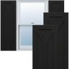 image15quotW x 36quotH True Fit PVC San Carlos Mission Style Fixed Mount Shutters Black Per Pair  Hardware Not Included
