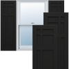 image15quotW x 36quotH True Fit PVC San Juan Capistrano Mission Style Fixed Mount Shutters Black Per Pair  Hardware Not Included