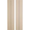 imageEkena Millwork 11quotW x 56quotH Rustic Two Board Joined BoardnBatten Rough Cedar Faux Wood Shutters wNo Batten Per Pair Primed Tan